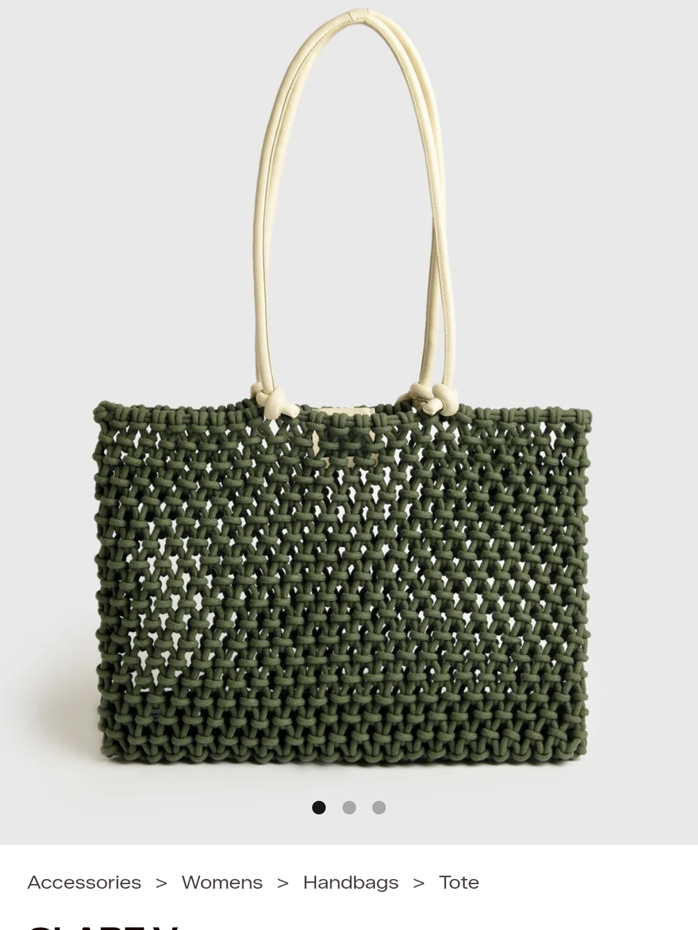 Clare V. Woven Sandy Tote Army Green